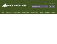 Tablet Screenshot of forcemotorcycles.com